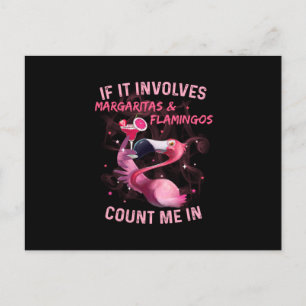 Margaritas & Flamingos Ankündigungspostkarte