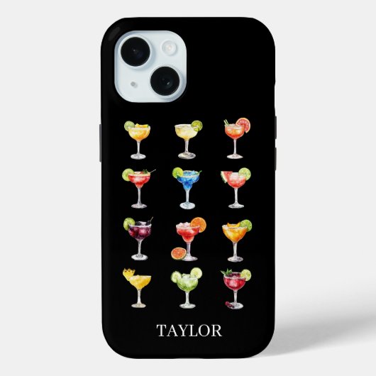 Margaritas für jeden Monogramm Case-Mate iPhone Hülle (Rückseite)
