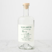 Margaritas & Matrimony Bachelorette Alkoholflaschenetikett (Vorderseite)