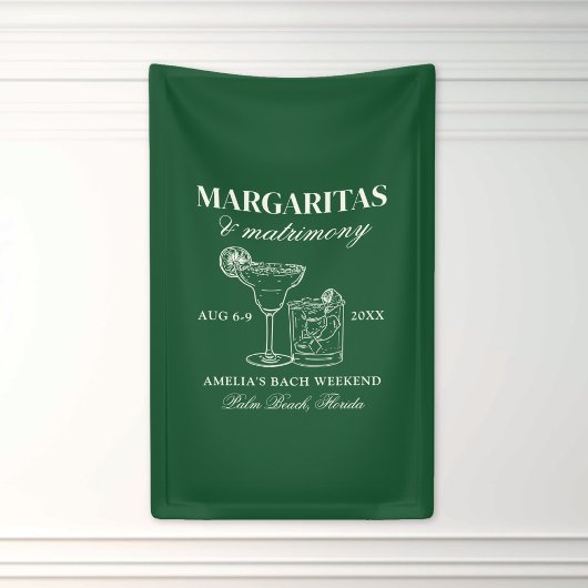 Margaritas & Matrimony Bachelorette Banner