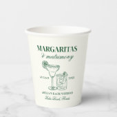 Margaritas & Matrimony Bachelorette Pappbecher (Vorderseite)