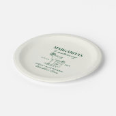 Margaritas & Matrimony Bachelorette Pappteller (Schrägansicht)