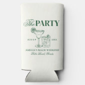 Margaritas & Matrimony Bachelorette Party Selters Dosenkühler (Rückseite)