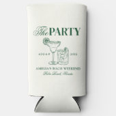 Margaritas & Matrimony Bachelorette Party Selters Dosenkühler (Vorderseite)