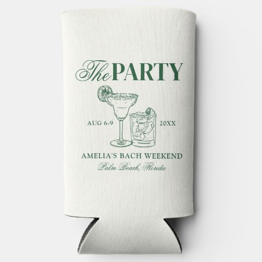 Margaritas & Matrimony Bachelorette Party Selters Dosenkühler (Vorderseite)