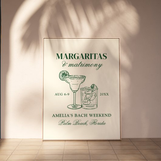 Margaritas & Matrimony Bachelorette Poster