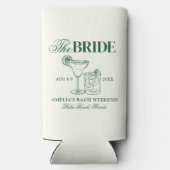 Margaritas & Matrimony Bachelorette Selters Dosenkühler (Rückseite)