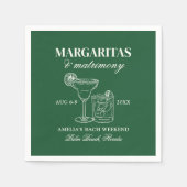 Margaritas & Matrimony Bachelorette Serviette (Vorderseite)