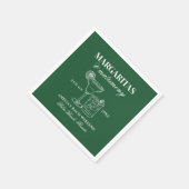 Margaritas & Matrimony Bachelorette Serviette (Ecke)