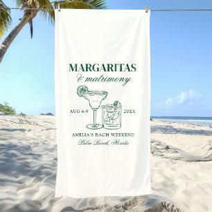 Margaritas & Matrimony Bachelorette Strandtuch
