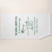 Margaritas & Matrimony Bachelorette Strandtuch (Vorderseite)