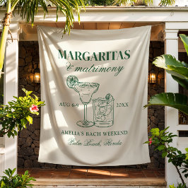 Margaritas & Matrimony Bachelorette Wandteppich
