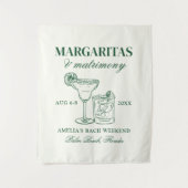 Margaritas & Matrimony Bachelorette Wandteppich (Vorderseite)