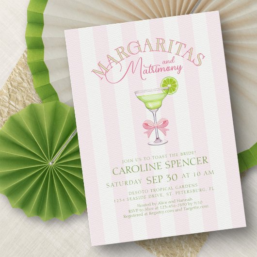 Margaritas Matrimony Bridal Shower Invitation Einladung
