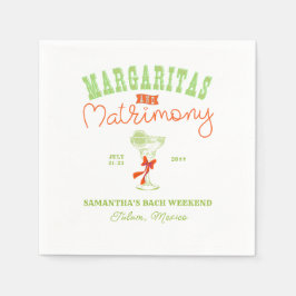 Margaritas & Matrimony Tulum Junggeselinnen-Abschi Serviette