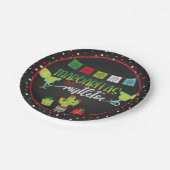 Margaritas & Mistletoe Weihnachten Party Plate Pappteller (Schrägansicht)