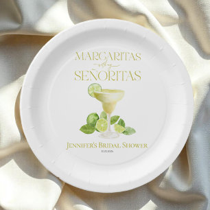 Margaritas mit meinem Señoritas-Brautparty Pappteller