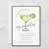 Margaritas mit meinem Senoritas Fiesta Brautparty Einladung (Vorderseite)