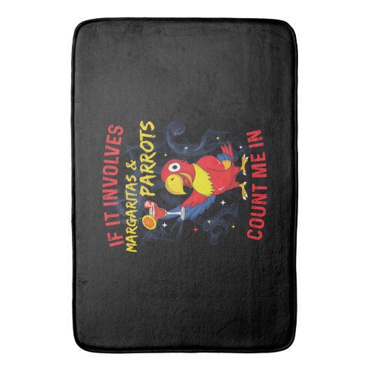 Margaritas & Parrots Badematte (Vorderseite Vertikal)