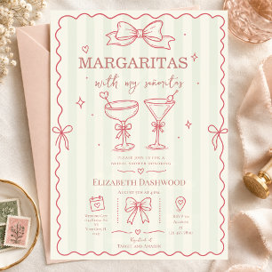 Margaritas Pool Kritzelparty Cocktail Junggesellin Einladung