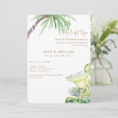 Margaritas & Tacos Die Nacht vor Tropen Einladung (Stehend Vorderseite)