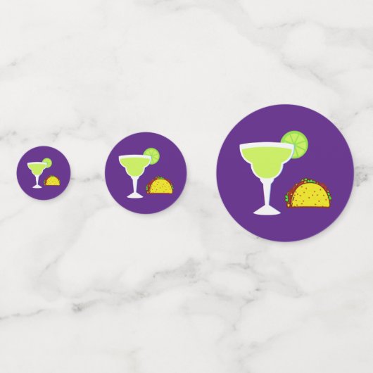 Margaritas + Tacos! Konfetti (Vorderseiten)