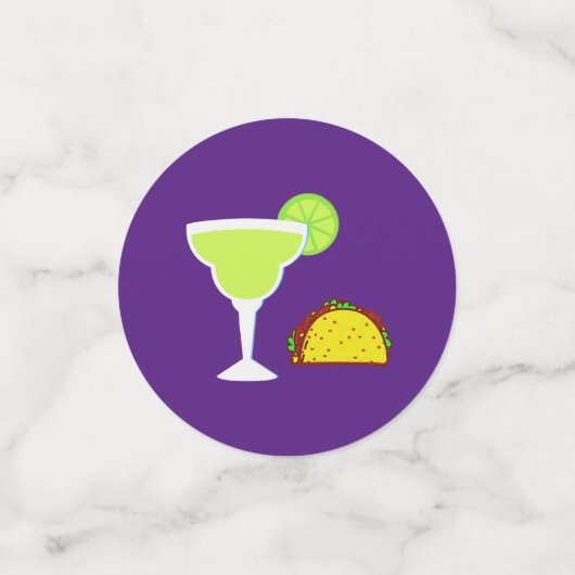 Margaritas + Tacos! Konfetti (Klein Vorderseite)