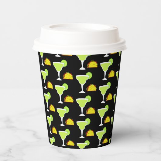 Margaritas + Tacos! Pappbecher (Vorderseite)