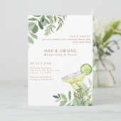 Margaritas & Tacos Probe Abendessen nach dem Party Einladung (Stehend Vorderseite)