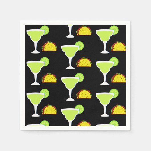 Margaritas + Tacos! Serviette (Vorderseite)