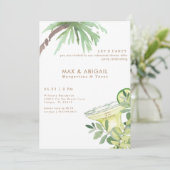 Margaritas & Tacos Tropical Nach dem Party Einladung (Stehend Vorderseite)