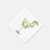 Margaritas Tropical Monogram Serviette (Ecke)