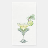 Margaritas Tropical Wedding Cocktail Serviette (Vorderseite)