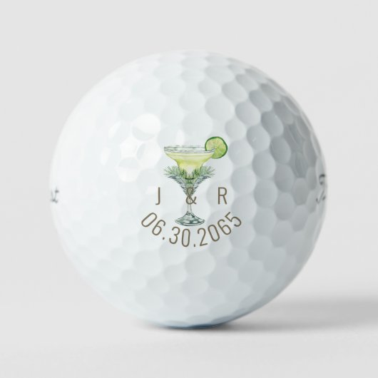 Margaritas Tropical Wedding Titleist Pro V1 Golfball (Vorderseite)