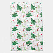 Margaritas und Chili Paprikaschoten Fiesta Thema Geschirrtuch (Vertikal)