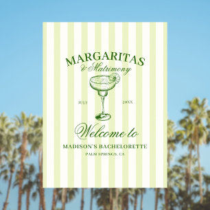 Margaritas und Ehe Bachelorette Willkommen Poster
