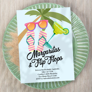 Margaritas und Flip Flops Sommerparty Einladung