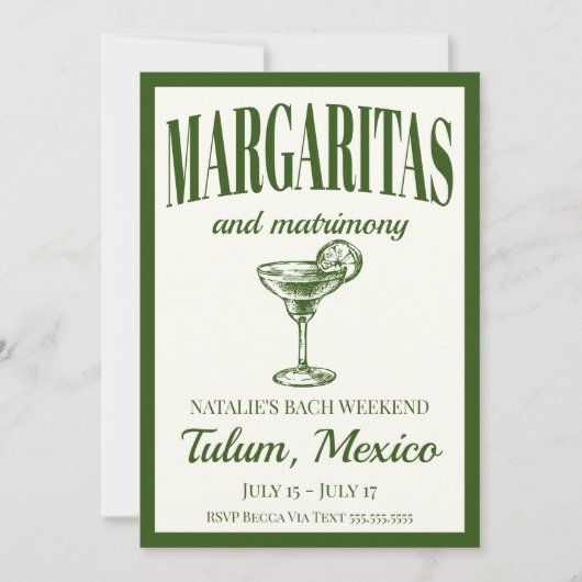 Margaritas und Matrimona Einladung (Vorderseite)