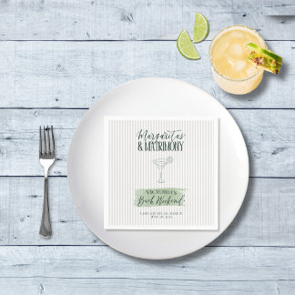 Margaritas und Matrimona Party Cocktail Napkins Serviette