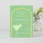 Margaritas und Matrimone Bachelorette Weekend Einladung (Stehend Vorderseite)