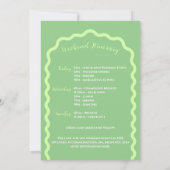 Margaritas und Matrimone Bachelorette Weekend Einladung (Rückseite)