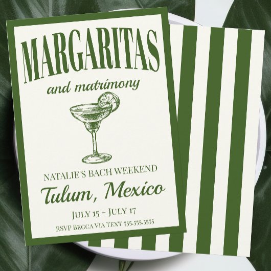 Margaritas und Matrimone Luxe Social Cocktail Einladung
