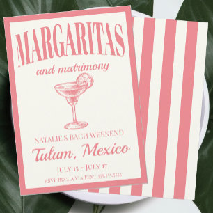 Margaritas und Matrimone Luxe Social Cocktail Einladung