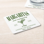 Margaritas und Matrimone Personalisiert Bacheloret Rechteckiger Pappuntersetzer (angewinkelt)