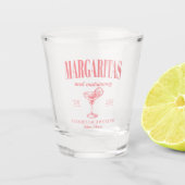 Margaritas und Matrimone Personalisiert Bacheloret Schnapsglas (Vorderseite)