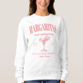 Margaritas und Matrimone Personalisiert Bacheloret Sweatshirt (Vorderseite)