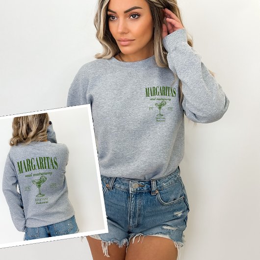 Margaritas und Matrimone Personalisiert Bacheloret Sweatshirt
