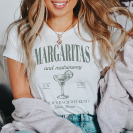 Margaritas und Matrimone Personalisiert Bacheloret T-Shirt