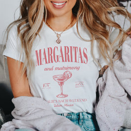 Margaritas und Matrimone Personalisiert Bacheloret T-Shirt