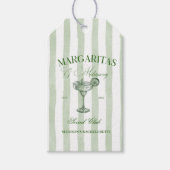 Margaritas und Matrimone Striped Bachelorette Geschenkanhänger (Vorderseite)